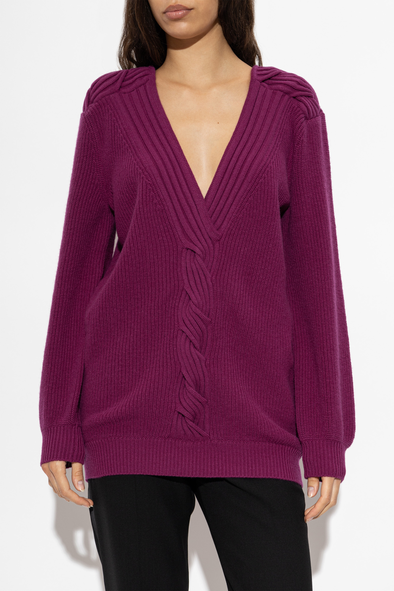 Valentino Garavani Wool cardigan with neckline | Women's | Vitkac